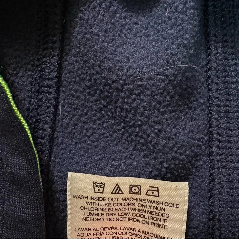 Boys Blue Green Adidas Hooded Hoodie Zip Up Sweatshirt Size Small 8 - Picture 3 of 4